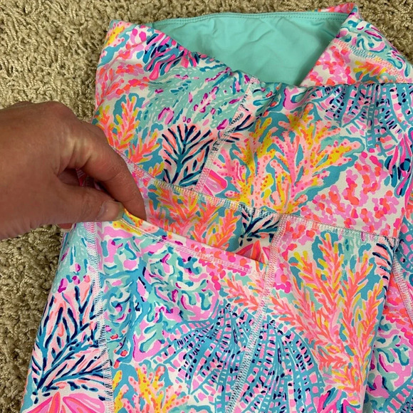 Lilly Pulitzer weekender high rise leggings splash dance sz lg - Picture 6 of 10
